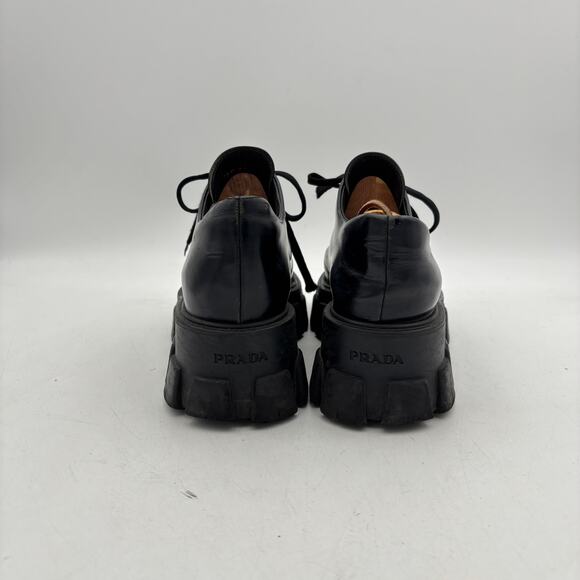 Prada Monolith Brushed Leather Lace Up Thick Sole Shoes Men\'s 41 US 8 main image 14